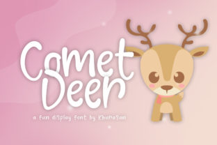 Comet Deer: A Cheerful Winter Display Typeface for Crafters