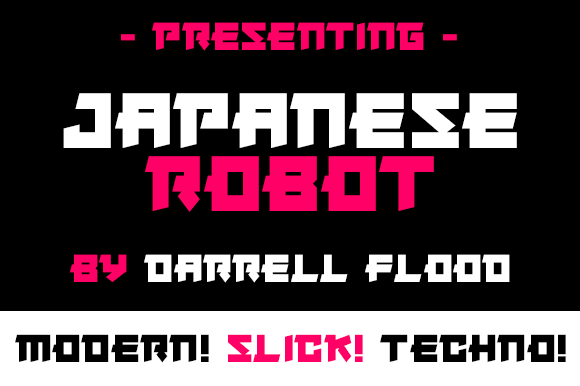 Japanese Robot: The Angular Display Font for Crafters