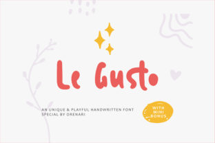 Le Gusto: A Playful Display Font for Cheerful Branding