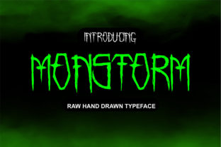 Monstorm: A Raw, Monstrous Display Font for Branding