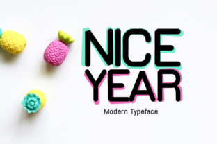 Nice Year: A Modern Display Font for Handmade Products