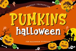 Pumkins Halloween: A Bold Display Font for Spooky Campaigns