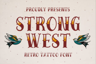 Strong West: A Vintage Display Font for Makers